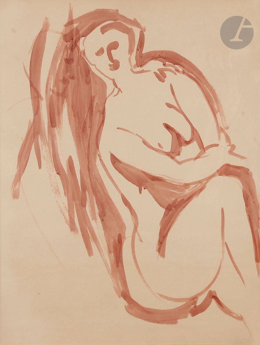 Giorgios GOUNAROPOULOS (1889-1977)
Femme nue assise
Aquarelle.
Non signée.
56,5 x 42,5 cm

Provenance : 
Galerie Vavin Raspail, Paris.