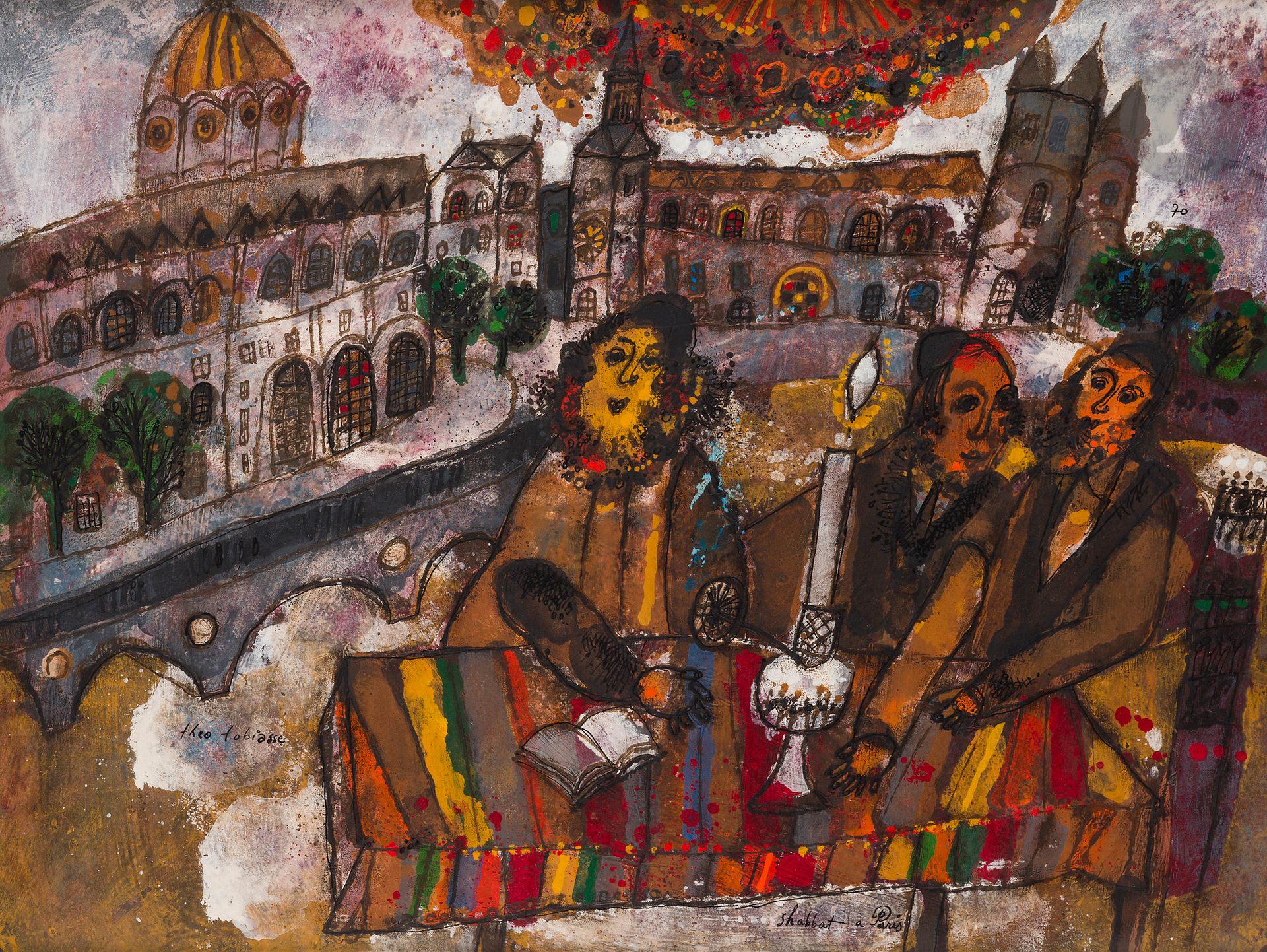 
*Théo TOBIASSE (1927-2012)



Shabbat à Paris



Huile et encre sur panneau.



Signée et titrée dans le composition.



51 x 67 cm



Exposition :

Crane Korchine Galleries, Philadelphie Pennsylvanie, mai 1971.



Ce lot est présenté en importation temporaire.
