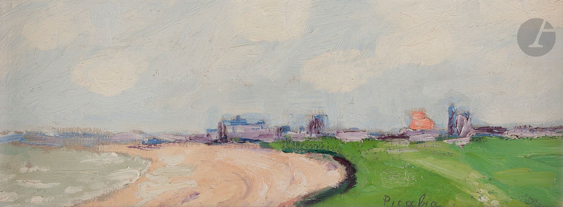 *Francis PICABIA (1879-1953
)Seaside, circa 1902-03{CR }Oil on canvas pasted on board.
Signed lower right.
(Small cracks).
19.5 x 50.4 cmProvenance

: 
- Sotheby's New York, October 24, 2001, n° 693
- Dr. Arthur Brandt Collection, New York



.

 


 
A certificate from the Picabia Committee dated March 16, 2001 will be given to the buyer.

This lot is presented as a temporary import.











