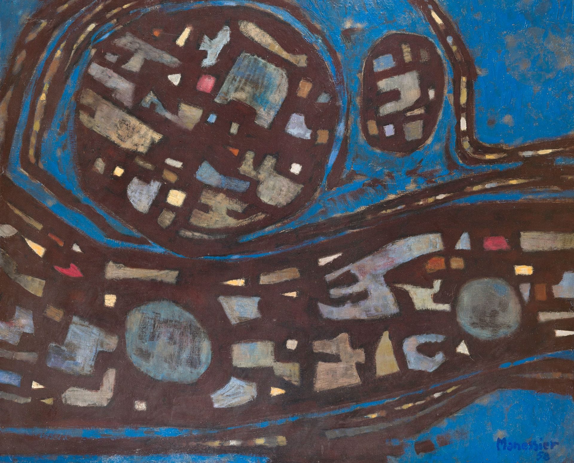 
Alfred MANESSIER (1911-1993)

Le Pèlerinage, 1958

Huile sur toile.

Signée et datée en bas à droite.

81 x 100 cm



Provenance :

Galerie Ariel, Paris, n°1846 (étiquette au dos).



Exposition : 

Exposition internationale de Pittsburgh, Carnegie Institute, 4 décembre 1958 - 8 février 1959, n°35 (étiquettes au dos).



Nous remercions Madame Christine Manessier d’avoir confirmé l’authenticité de cette œuvre.
