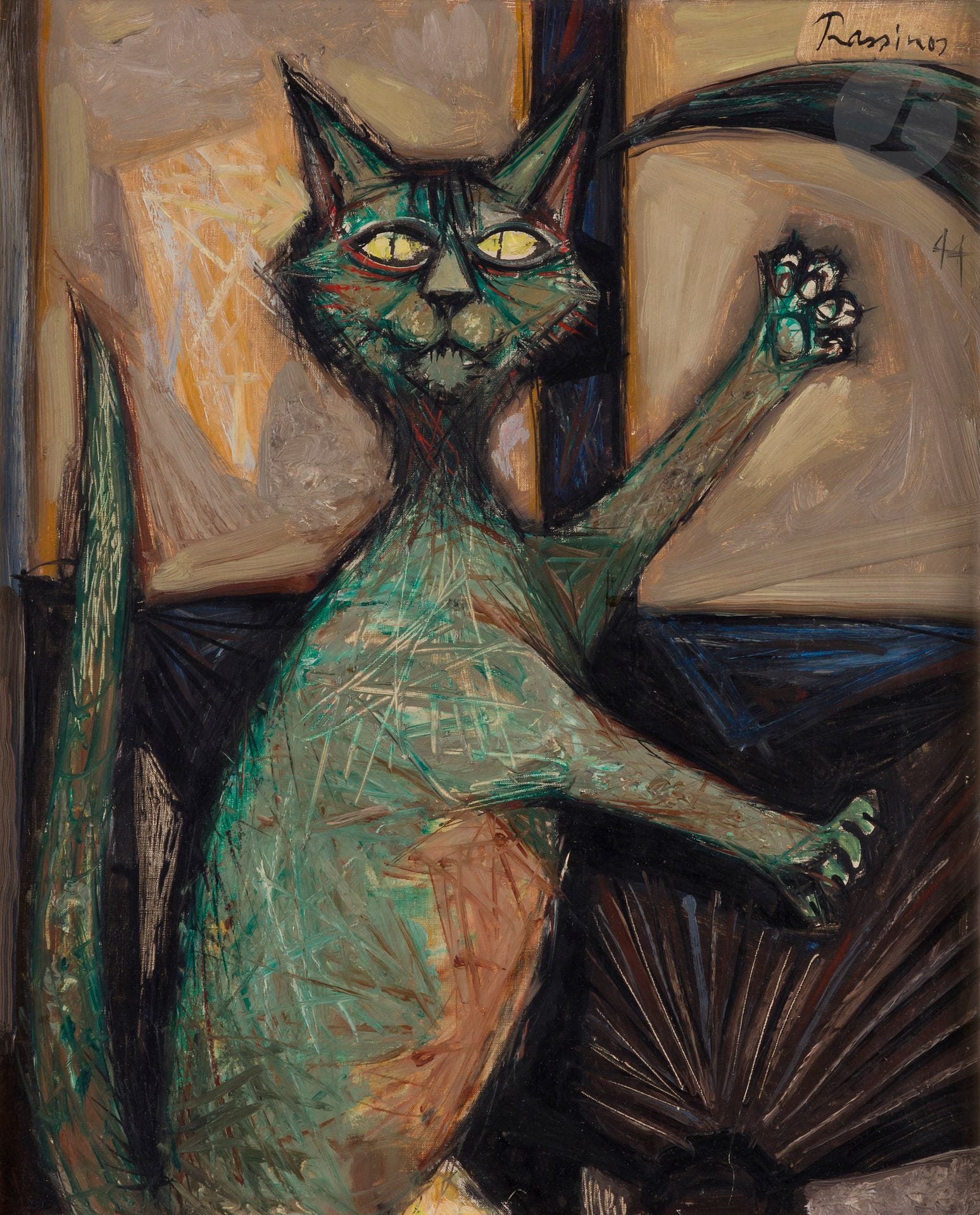 Mario PRASSINOS (1916-1985
)Cat, 1944Oil
on isorel.
Signed and dated upper right.
41 x 33 cmProvenance

:
Collection Jean and Mado Jacques.






