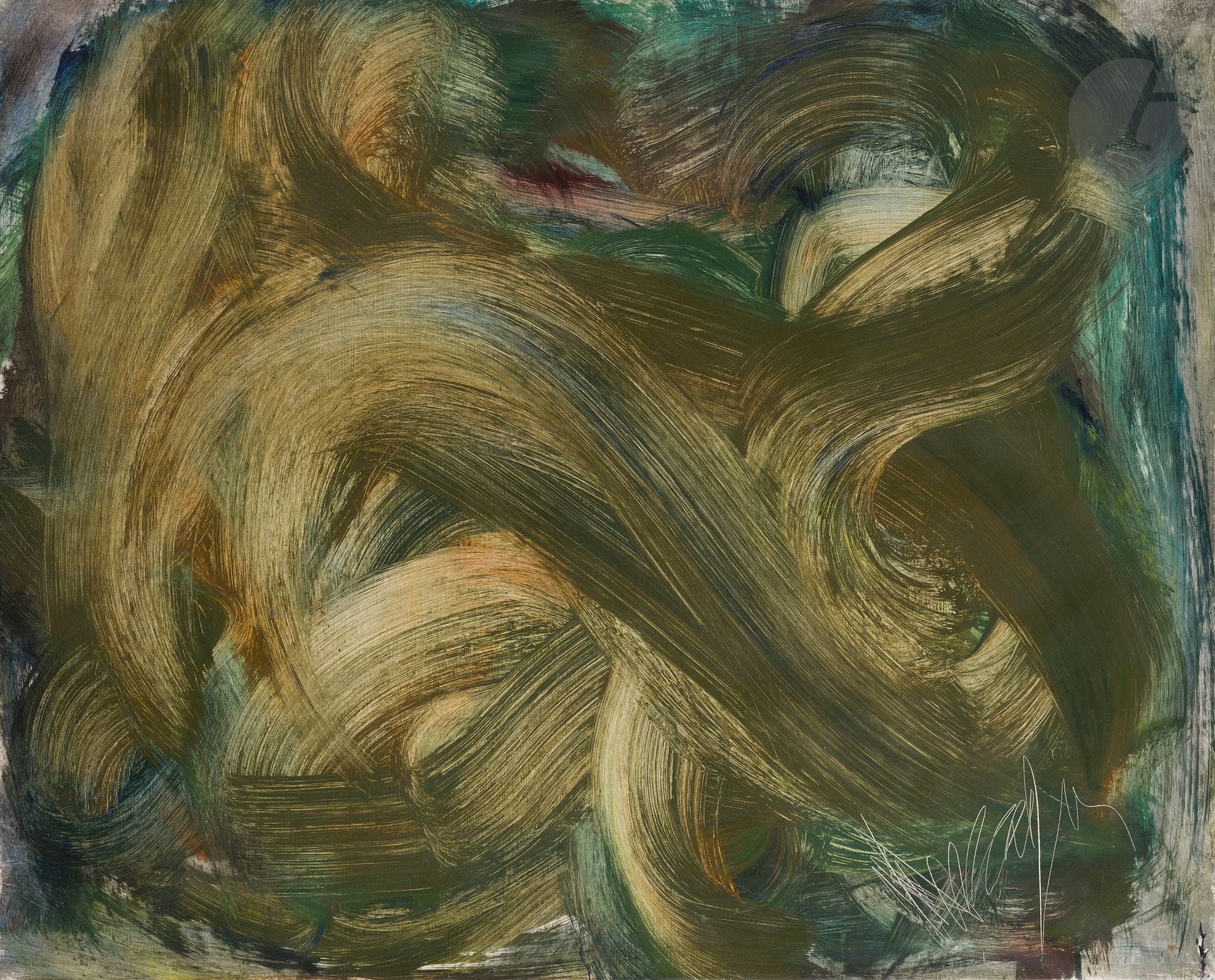 Jean MESSAGIER (1920-1999)
Paraphe d’été, 1964
Huile sur toile.
Signée en bas à droite.
Signée, datée et titrée au dos.
(Petites restaurations).
60 x 76 cm

Provenance :
Galerie Soleil, Paris (fragments d’étiquette au dos).

Cette œuvre sera incluse au catalogue raisonné en cours de préparation par Monsieur Thomas Messagier.