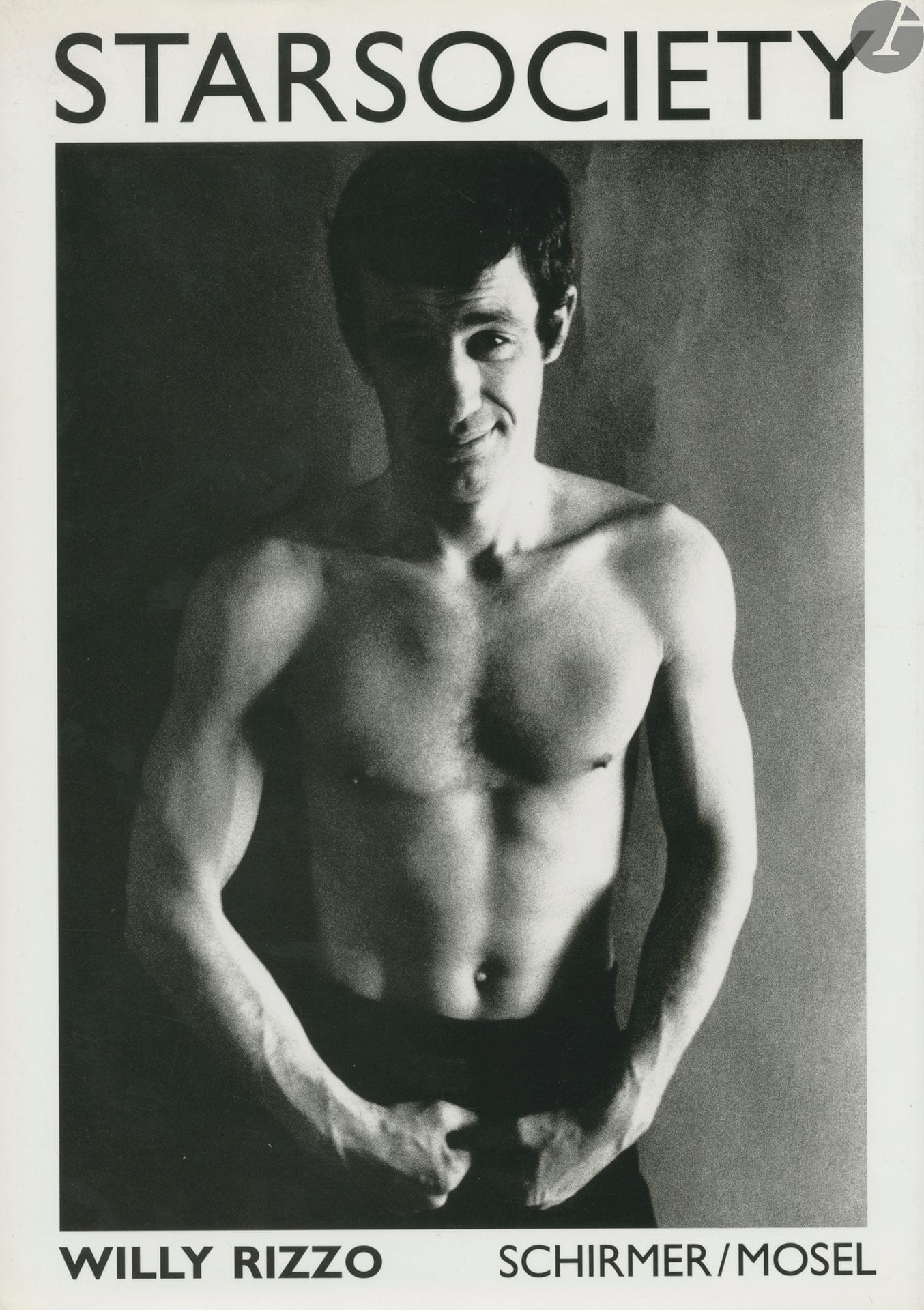 RIZZO, WILLY (1928-2013) [Signed]
Starsociety.
Schirmer/Mosel, 1994.
In-4 (29 x 22 cm). Édition originale, signée page de garde par Willy Rizzo en 1994. 96 pages. 63 photographies. Texte de Jean-Pierre de Lucovich. Cartonnage noir sous jaquette illustrée.