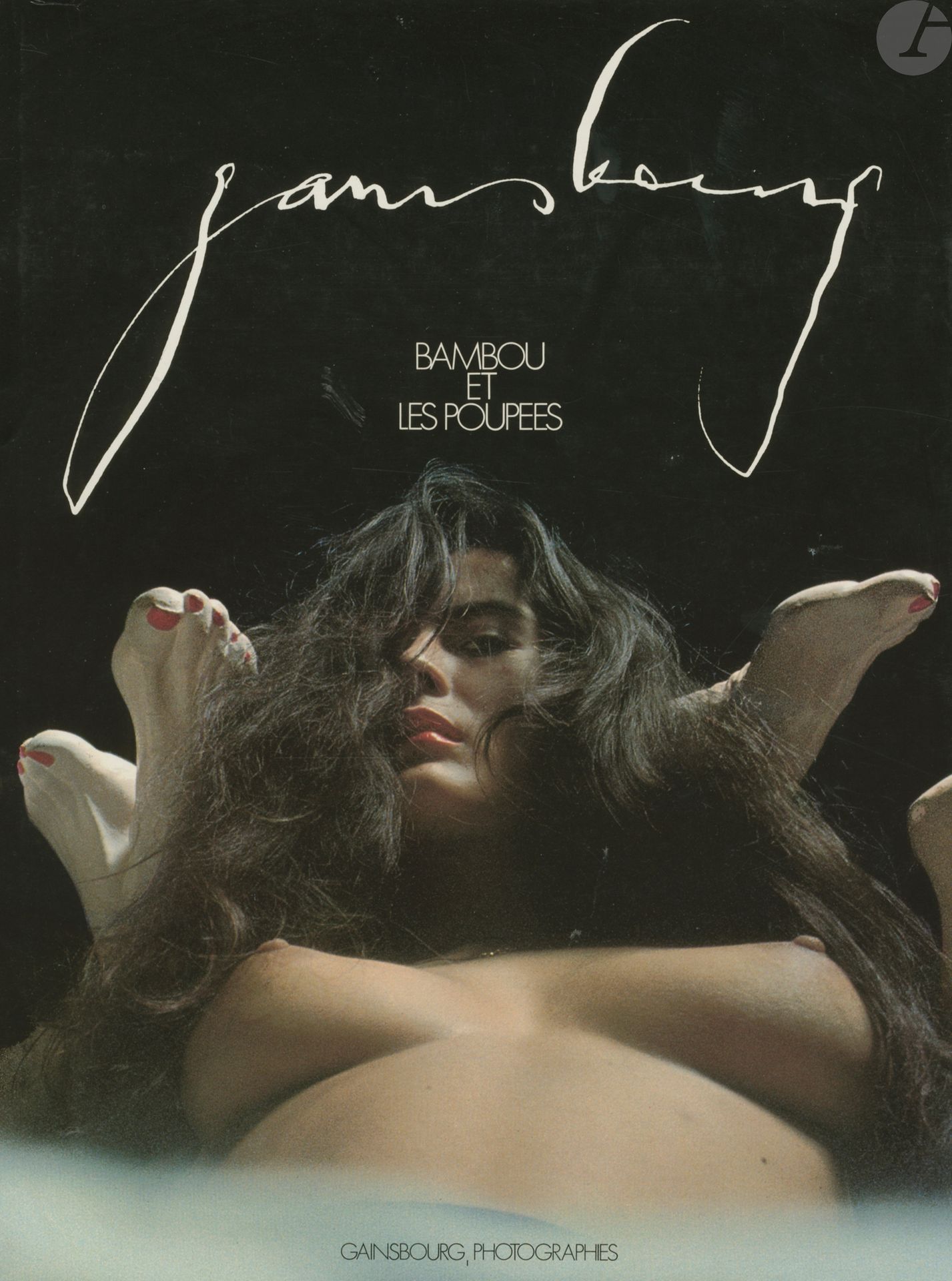 GAINSBOURG, SERGE (1928-1991)
Bambou et les Poupées.
Filipacchi, 1981.
In-4 (31 x 23,5 cm). Édition originale. Relié avec jaquette illustrée.