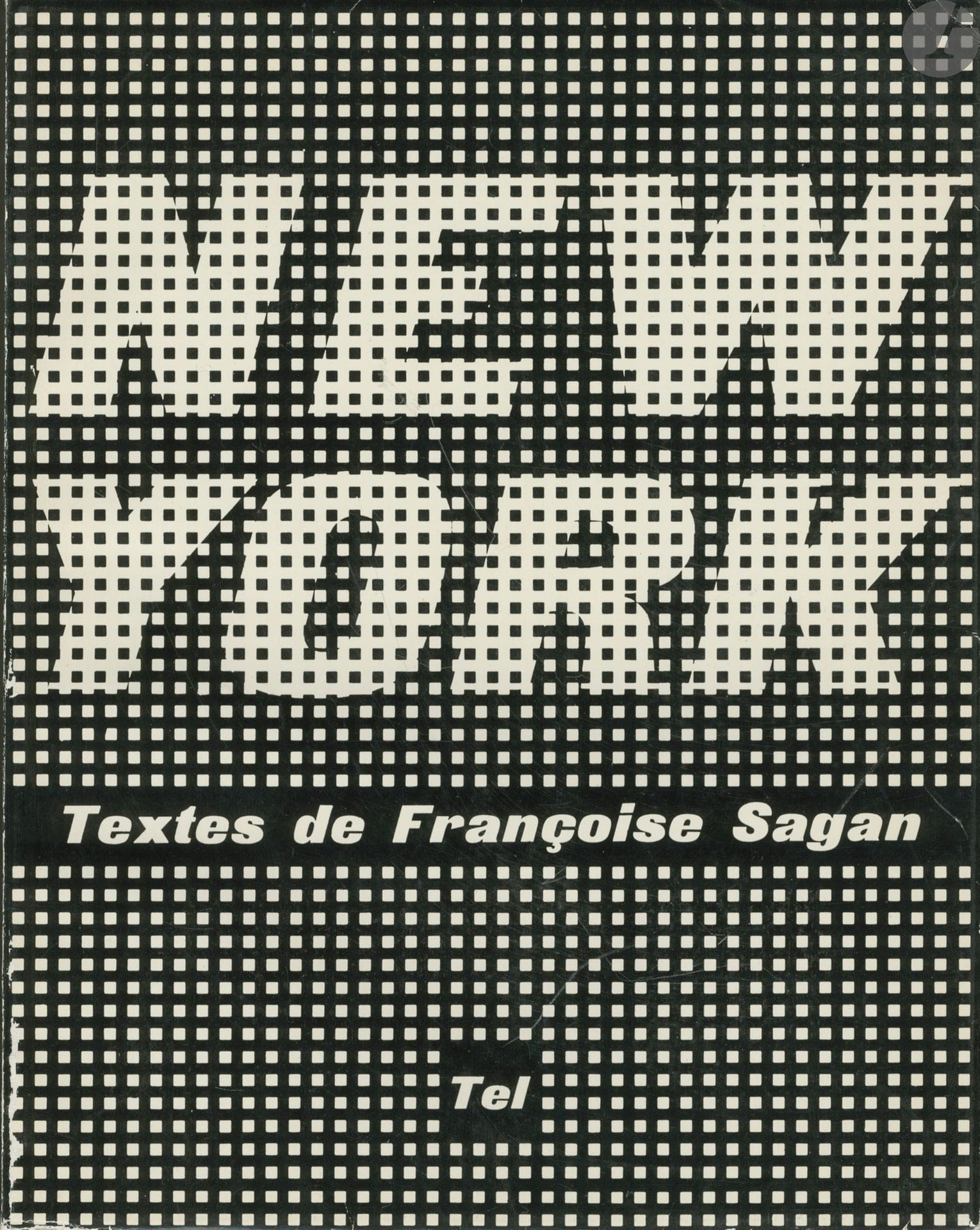 SAGAN, FRANCOISE (1935-2004)
New York.
Éditions Tel, 1956.
In-4 (30 x 24 cm). Édition originale, brochée. Photographies imprimées en héliogravure, par Werner Bischof, Édouard Boubat, Henri Cartier-Bresson, Ernst Haas, Auro Roselli et divers. Couverture souple illustrée à rabats.