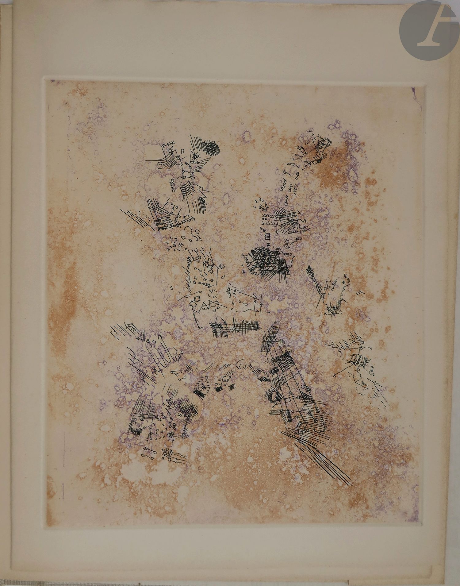TZARA (Tristan) - BRYEN (Camille).
Vigies.
S.l. : Alexandre Loewy, [1962]. — In-folio, en feuilles, couverture rempliée, chemise et étui de l'éditeur.
Édition tirée à 110 exemplaires, illustrée de 5 eaux-fortes originales en couleurs de Camille BRYEN.

Un des 96 exemplaires sur vélin de Rives, celui-ci faisant partie des 6 hors commerce. Tous les exemplaires sont signés par l'auteur et l'artiste à la justification.

Usures à l'étui.