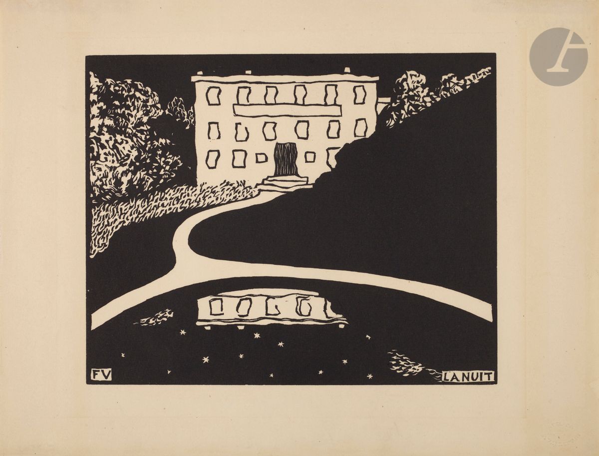 *FÉLIX VALLOTTON (1865-1925)
La Nuit. 1895. Bois gravé. 220 x 177 [325 x 245]. Vallotton et Goerg 164 b. Très belle épreuve sur vélin ivoire, revêtue du timbre sec de l’atelier (Lugt 2478b). Bande claire d’oxydation au bord droit du feuillet. Restes d’onglets de montage en tête au verso. Toutes marges. Tirage posthume. 


Tous les lots de cette vente sont soumis à 5,5 % de frais additionnels au titre de la taxe à l’importation temporaire.
En cas de réexportation en dehors de l’Union Européenne, ces frais pourront faire l’objet d’un remboursement à l’acquéreur.