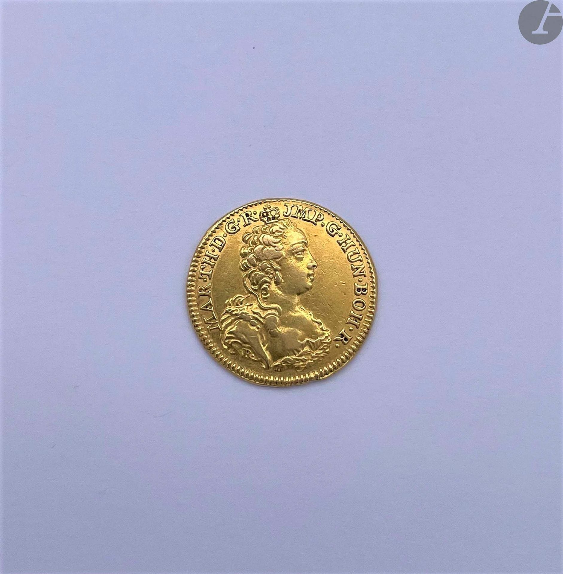 Belgique, Marie-Thérèse (1740-1780)

Souverain d'or, 1750 Anvers.

Fr 132.

Traces sur la tranche, TTB.