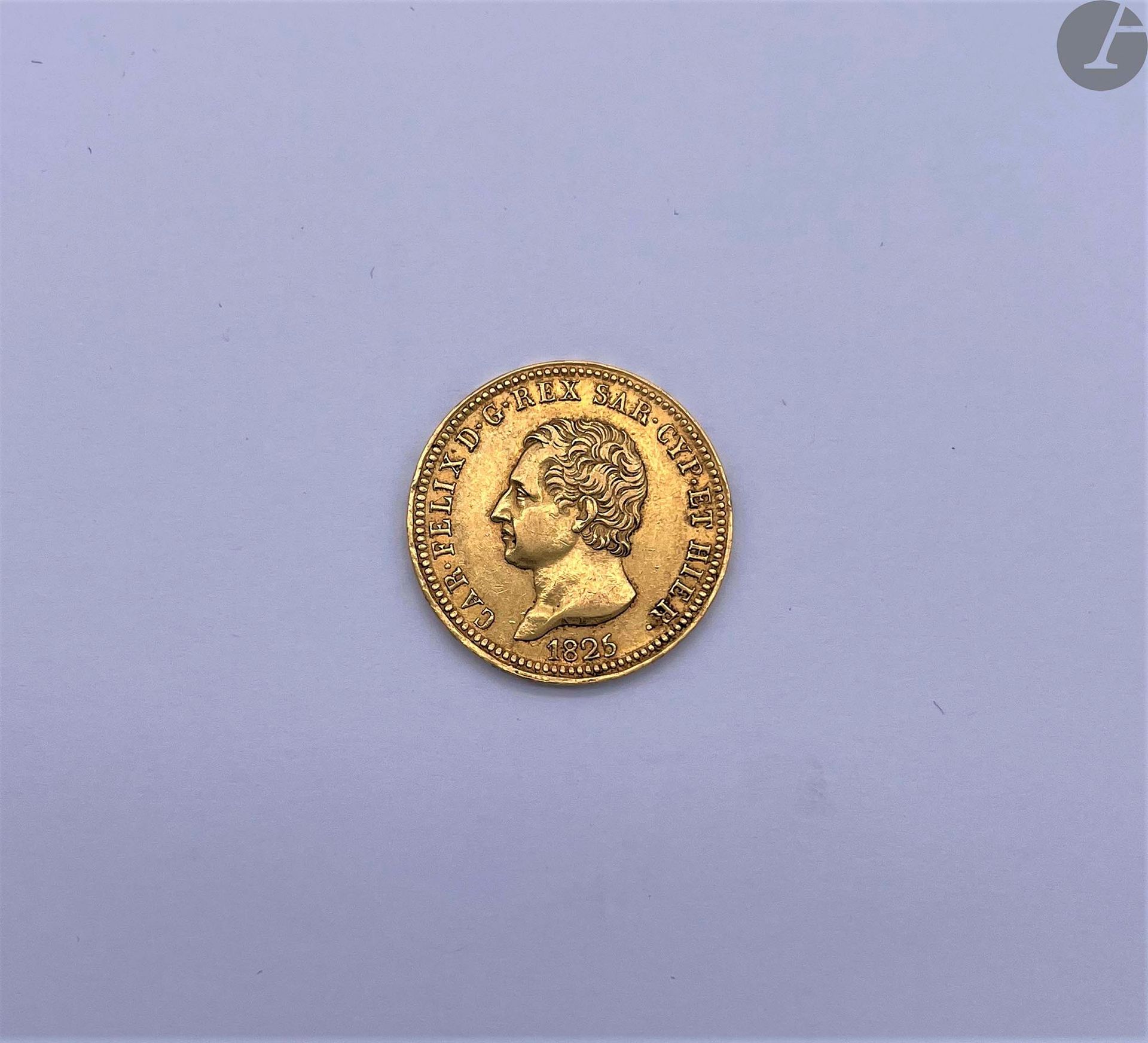 Italie Sardaigne, Charles Félix (1821-1831)

40 Lire or, 1825 Turin.

Fr 1134.

TTB.

Assez rare.