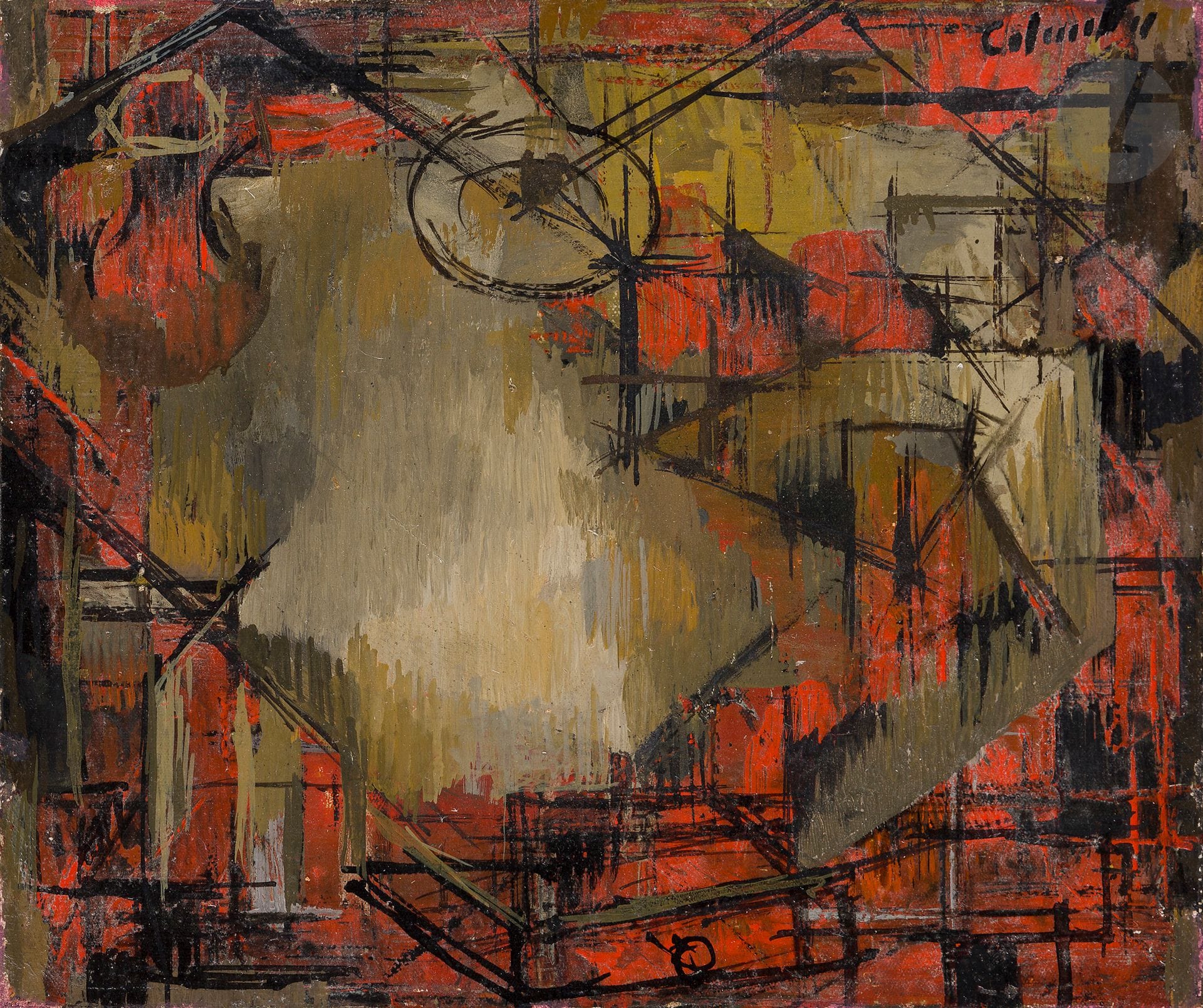 Jean-Marie CALMETTES 
(1918-2007)
Still lifeOil
on canvas.
Signed upper right.
Signed on the back.
22 x 27 cm






