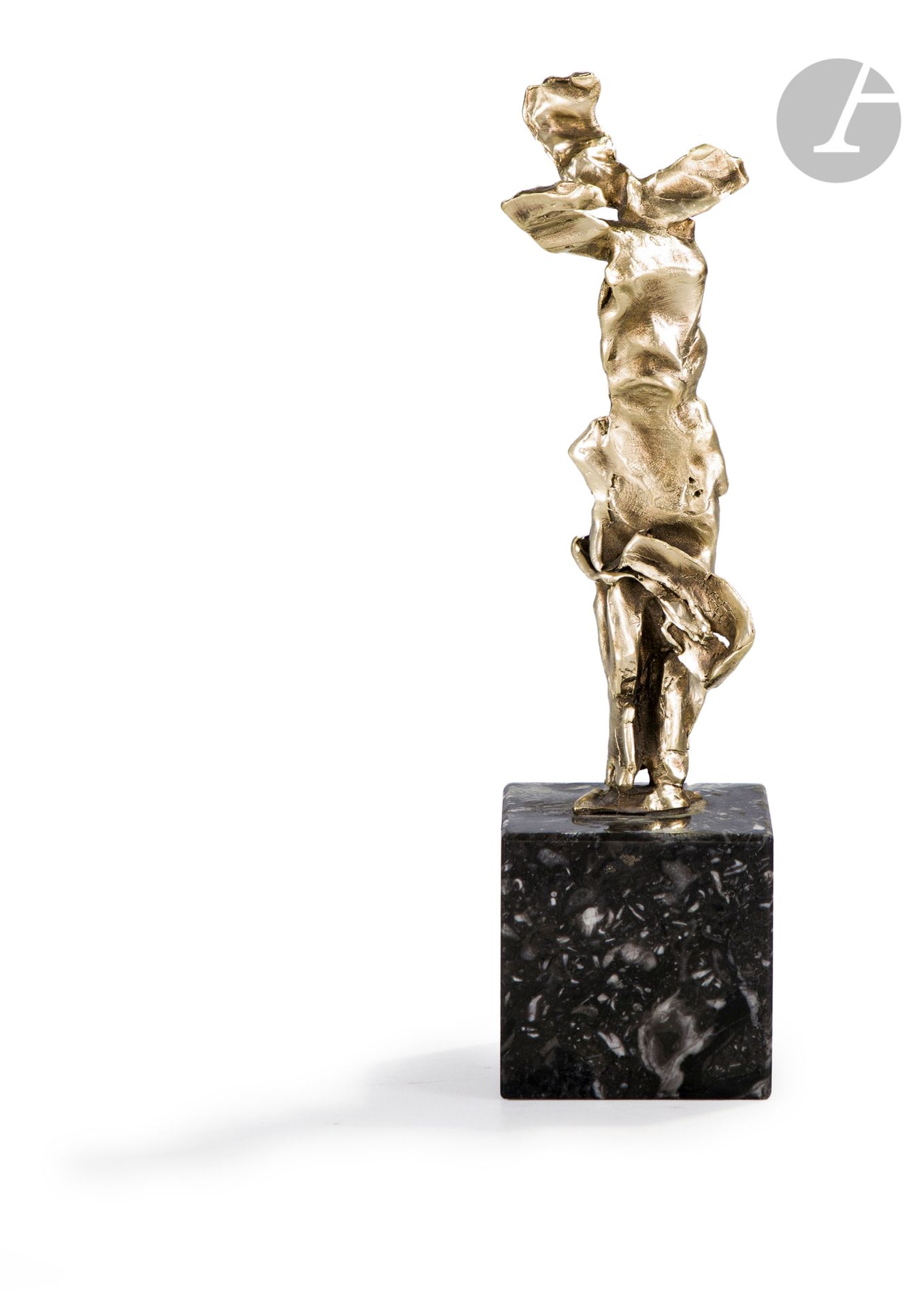 Anna STEIN [Franco-Hungarian] (born in 1936
)Woman, circa 1983-1984Sculpture
in gilded bronze resting on a black veined marble base.
Signed. 
Height with base : 18 cmWe

thank Anna Stein for confirming the authenticity of this work

.



