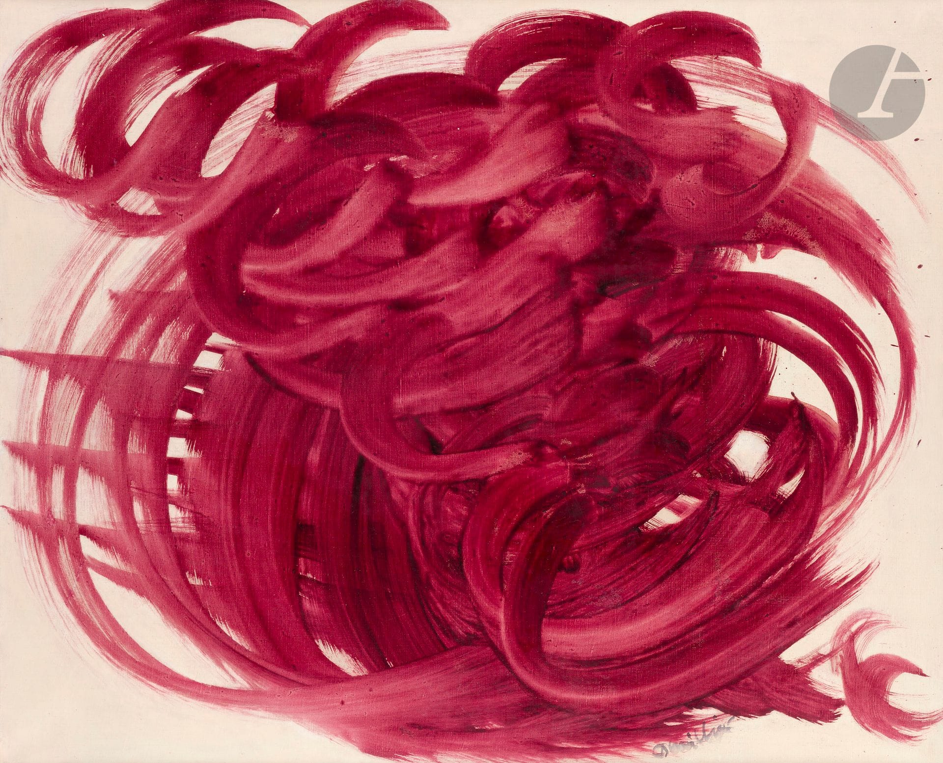René DUVILLIER (1919-2002)
Les Traverses, 1960
Huile sur toile.
Signée en bas à droite.
Signée, datée et titrée au dos.
(Petites restaurations).
60 x 73 cm