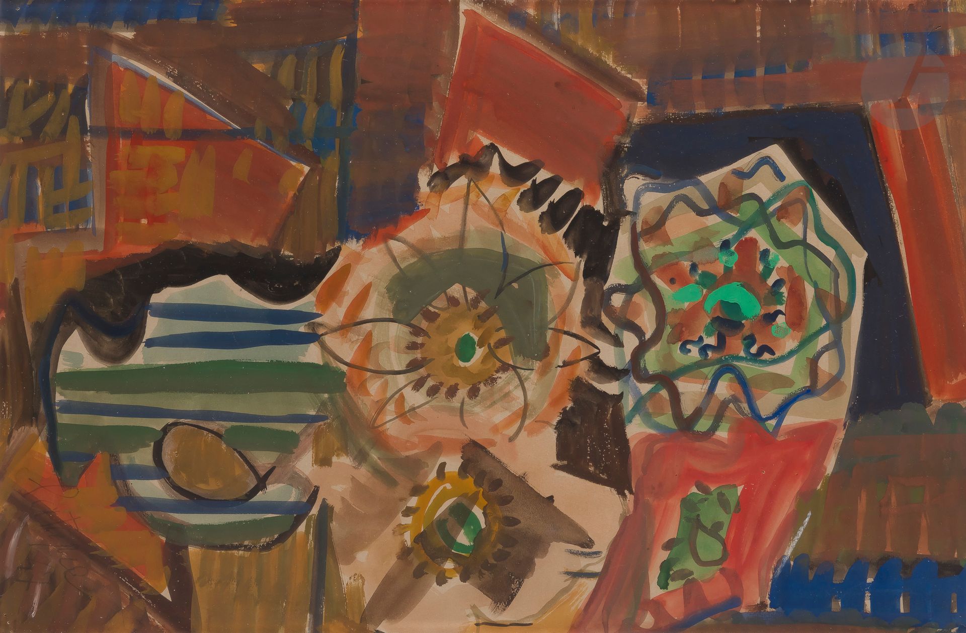 Louis LATAPIE (1891-1972)
Vase de fleurs, 1947
Gouache.
Signée et datée en bas à gauche.
48 x 32 cm