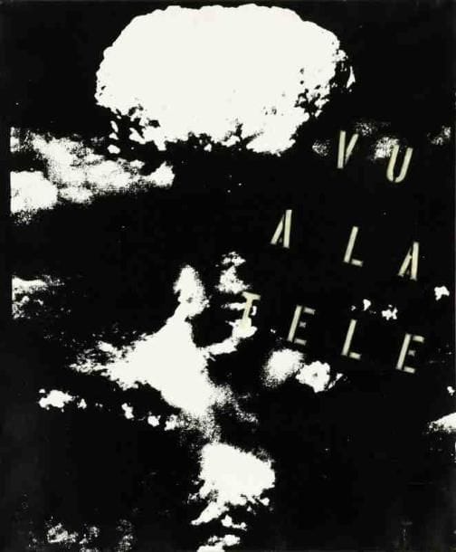 Kalam (XXe siècle)
Vu à la télé, 1996. Acrylique et pochoir sur toile. Signée et datée au dos. 73 x 60 cm