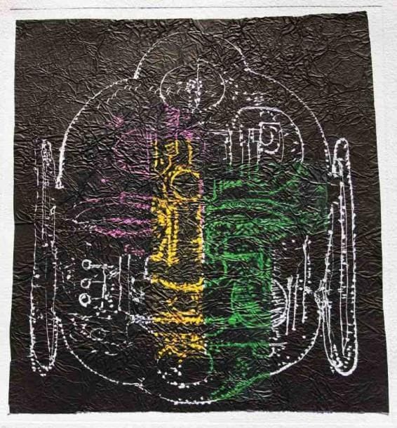 Ladislas Kijno (né en 1921)
Bouddha Lithographie froissée collée. Rehauts de peinture. Signée en bas à droite. Tirage à 100 exemplaires. 88 x 74 cm 37 exemplaires proposés. Seront divisés. Chaque
