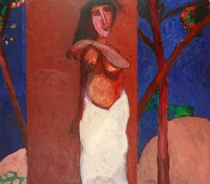 Henri Guibal (né en 1947)
Le jardin n°1, 1997. Huile sur toile. Signée et datée en bas à droite. Signée, datée et titrée au dos. Petits manques. 140 x 160 cm