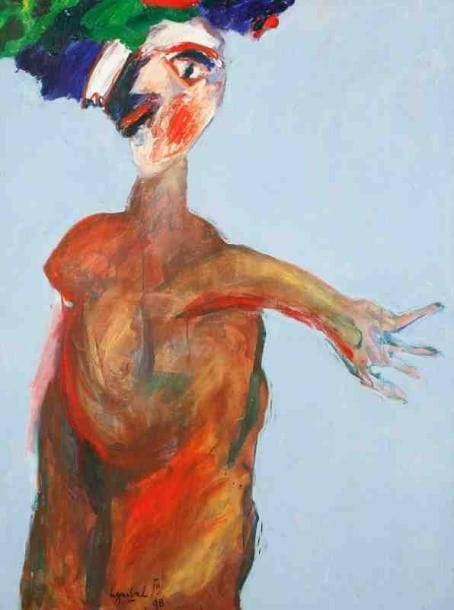 Henri Guibal (né en 1947)
La parteuse, 1998. Huile sur toile. Signée et datée en bas à gauche. Signée, datée et titrée au dos. 130 x 97 cm
