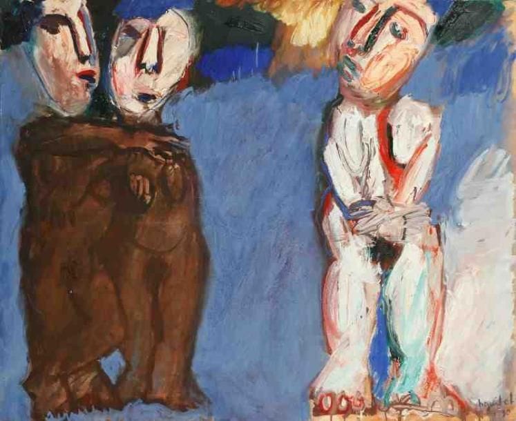 Henri Guibal (né en 1947)
Après le bain, 1990. Huile sur toile. Signée et datée en bas à droite. Signée, datée et titrée au dos. 81 x 100 cm