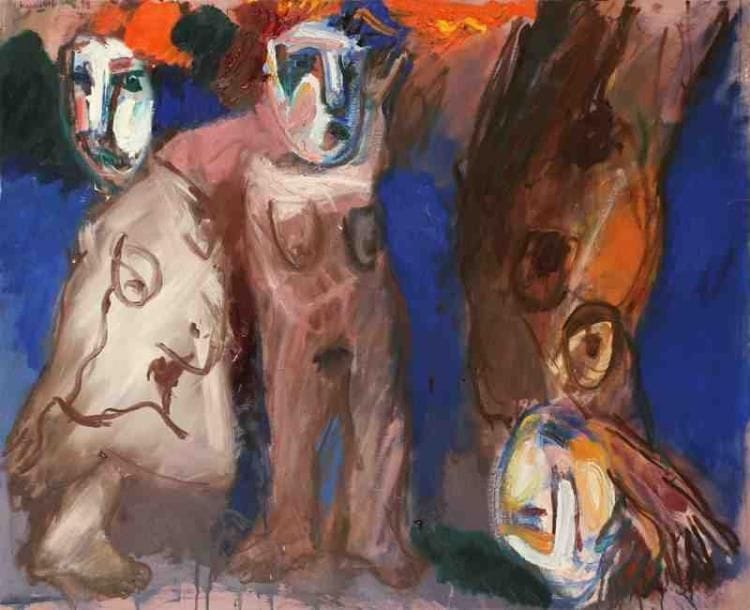 Henri Guibal (né en 1947)
La vive et la sieste, 1998. Huile sur toile. Signée et datée en haut à gauche. Signée, datée et titrée au dos. 81 x 100 cm