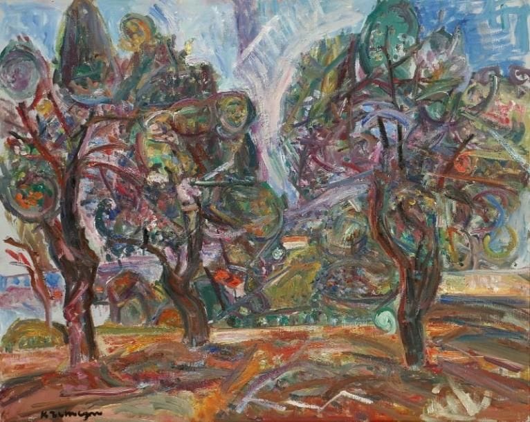 Pinchus KREMEGNE (1890-1981)
Les oliviers Huile sur toile. Signée en bas à gauche. 65 x 81 cm Vente Machoïr Bailly, le 6 mai 1990, n°73