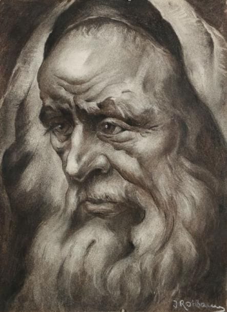 Jakob ROTBAUM (1901-1994)
Portrait d'homme Fusain et estompe sur papier. Signé en bas à droite. Sans cadre. 31 x 23 cm