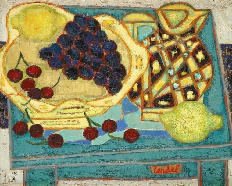 Gabriel ZENDEL (1906-1992)
Nature morte aux fruits Huile sur toile. Signée en bas à droite et au dos sur la toile. 33 x 41 cm