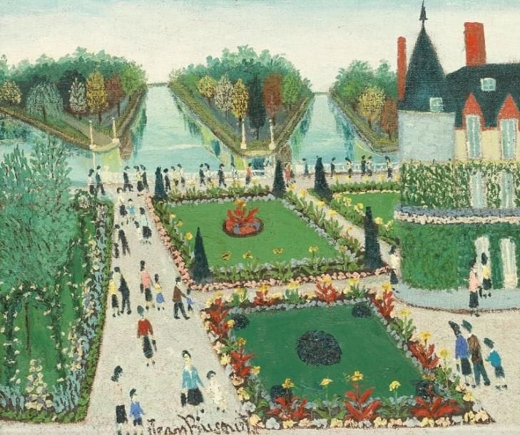 Jean BUSQUETS (1874-1949)
Au jardin public Huile sur toile. Signée en bas vers le milieu. 46 x 55 cm
