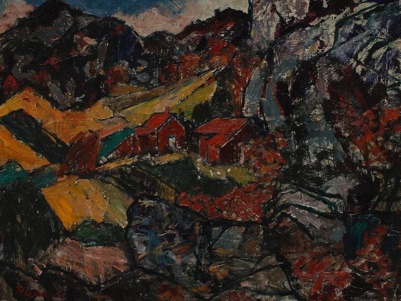 Erik HAAMER (1908-1994)
Village de montagne Huile sur toile. Signée en bas à gauche. 57 x 76 cm
