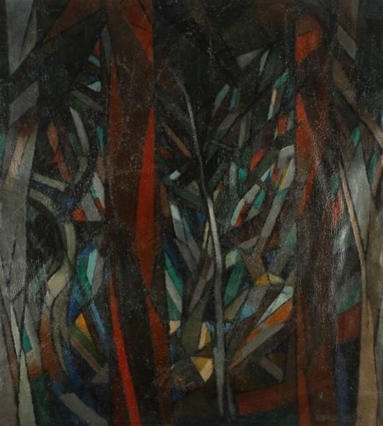 Béatus ZUMSTEIN (né en 1927)
La forêt Huile sur toile. Signée en bas à droite. 108 x 97 cm