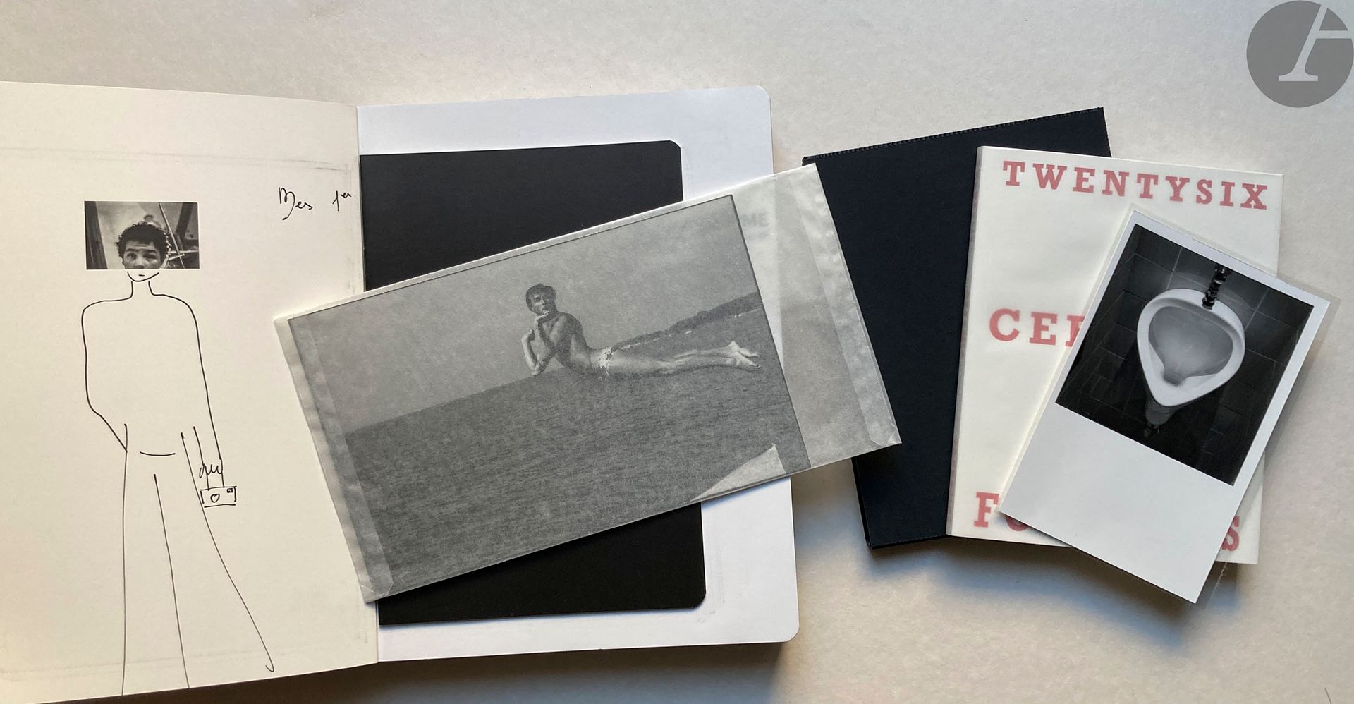 [
LANDRON, FRANCK (1957) [Signed]
2 books.
*Ex Time.
Contrejour, 2015.
in-4 (25 x 20 cm). First edition, paperback. 376 pages. First copy, signed by the photographer and accompanied by a signed silver print, numbered to 50 copies.
*26 Ceramic Fountains.
Selfpublished, 2021.
in-8
.
Collector's edition limited to fifty copies accompanied by a signed and numbered 10 x 15 cm print. Soft cover (using the same typography as Rusha's famous books) and slipcase.







