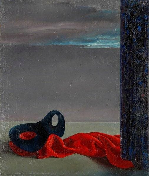 Paul MANTES (1921-2004)
Masque et foulard Huile sur toile. Non signée. 55 x 46 cm