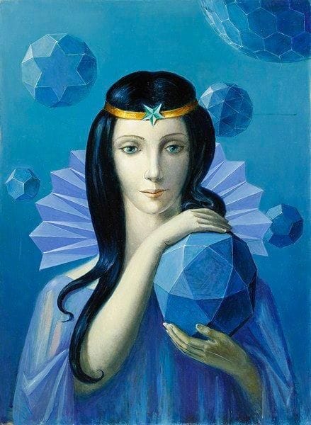 Paul MANTES (1921-2004)
Femme au diadème Huile sur toile. Non signée. 73 x 54 cm