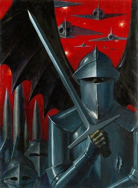 Paul MANTES (1921-2004)
La guerre Huile sur toile. Non signée. 80 x 60 cm