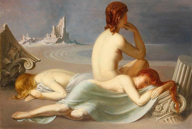 Paul MANTES (1921-2004)
Nus au bord de l'eau Huile sur toile. Non signée. 71 x 104 cm