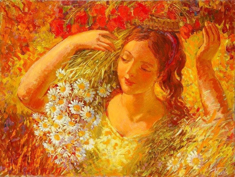Paul MANTES (1921-2004)
Femme aux fleurs Huile sur toile. Signée en bas à droite. 46 x 61 cm