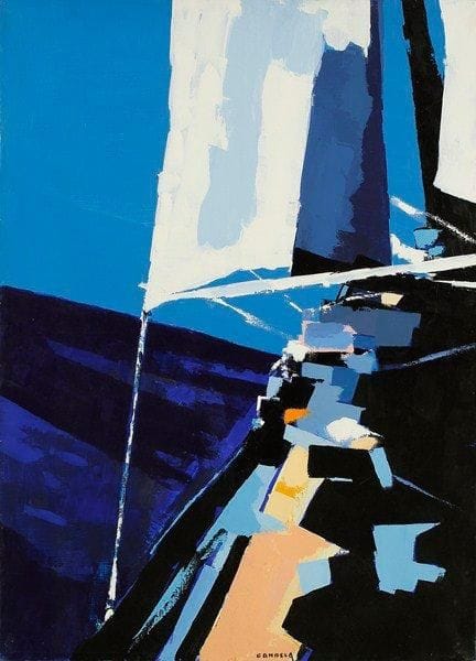 Claude CANDELA (1924-2001)
Ombre et soleil, 1989 Acrylique sur toile. Signée en bas au milieu. Signée, datée et titrée au dos. 100 x 73 cm