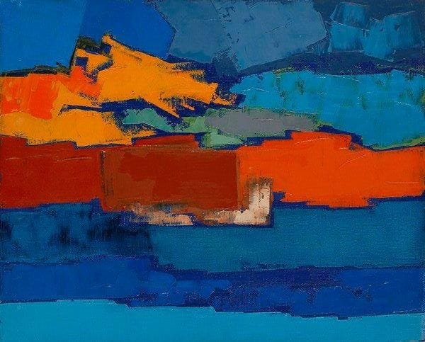 Claude CANDELA (1924-2001)
Bord de mer, 1960 Huile sur toile. Signée et datée au dos. 22 x 27 cm