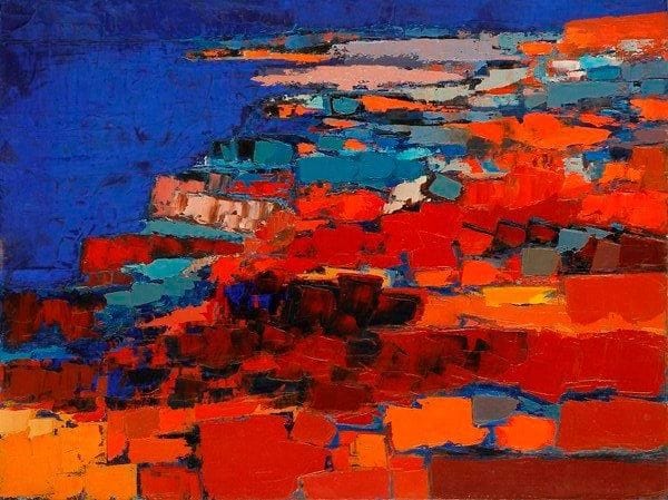 Claude CANDELA (1924-2001)
Bord de mer n°6, 1961 Huile sur toile. Signée, datée et titrée au dos. 46 x 61 cm