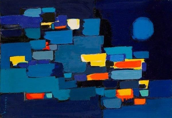 Claude CANDELA (1924-2001)
La nuit, 1980 Huile sur toile. Signée en bas à droite. Signée, datée et titrée au dos. 51 x 73 cm