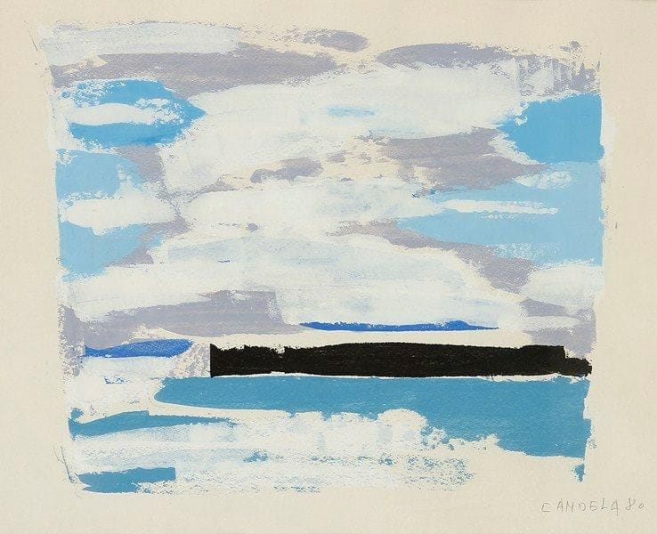 Claude CANDELA (1924-2001)
Paysage de mer, 1980 Gouache. Signée et datée en bas à droite. 33 x 40 cm