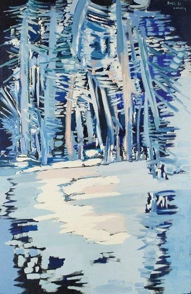 Claude CANDELA (1924-2001)
Paysage en hiver, 1981 Huile sur isorel. Signée au dos et annotée Noël 81 en haut à droite. 150 x 100 cm