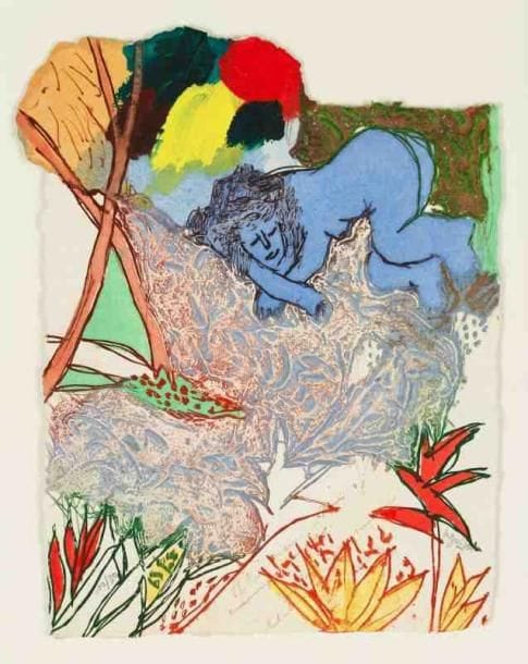 Henri Guibal (né en 1947)
Le songe Gravure au carborundum. Rehauts de peinture. Signée en bas à droite. Tirage à 30 exemplaires. 39 x 31 cm 10 exemplaires proposés. Seront divisés.
