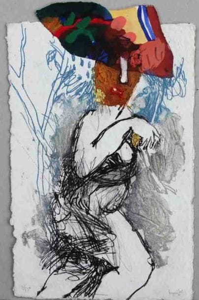 Henri Guibal (né en 1947)
Nuage Gravure au carborundum. Collage et rehauts de peinture. Signée en bas à droite. Tirage à 30 exemplaires. 54 x 33 cm 6 exemplaires proposés. Seront divisés.