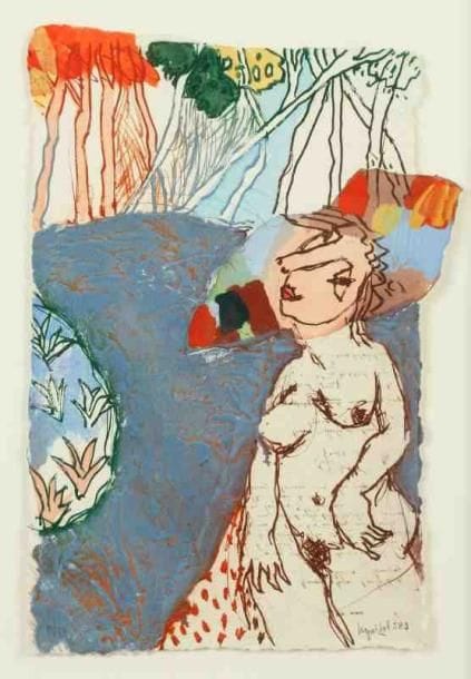 Henri Guibal (né en 1947)
La vue Gravure au carborundum. Collage et rehauts de peinture. Signée en bas à droite. Tirage à 30 exemplaires. 51 x 36 cm 8 exemplaires proposés. Seront divisés