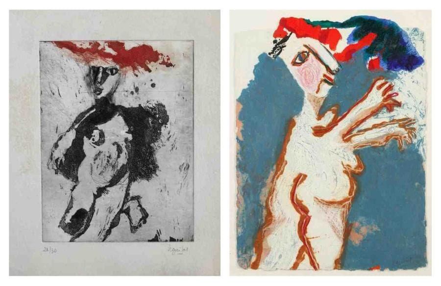 Henri Guibal (né en 1947)
Viens vite Gravure au carborundum. Collage et rehauts de peinture. Signée en bas à droite. Tirage à 30 exemplaires. 61 x 45 cm 3 exemplaires proposés. Seront divisés.
