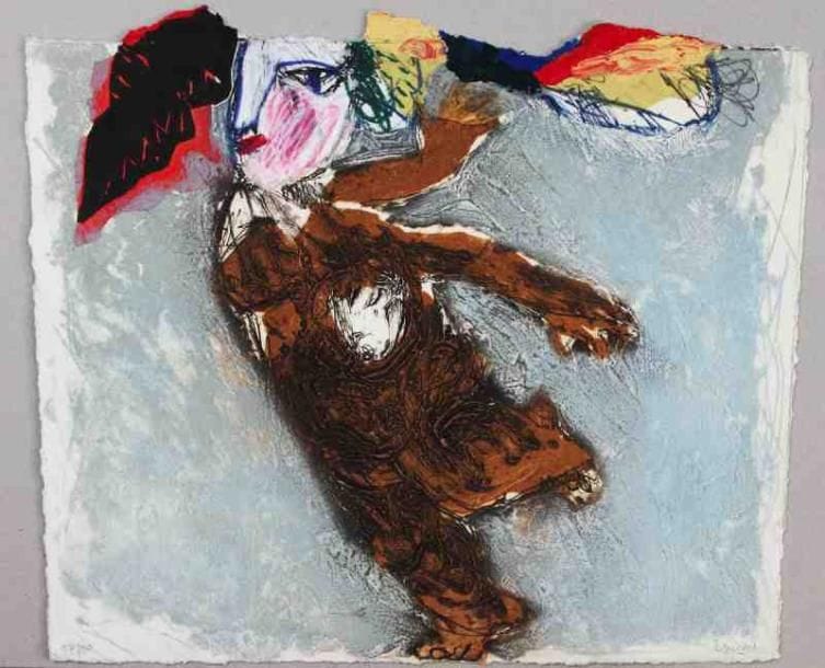 Henri Guibal (né en 1947)
J'arrive Gravure au carborundum. Collage et rehauts de peinture. Signée en bas à droite. Tirage à 30 exemplaires. 52 x 60 cm 2 versions. 2 exemplaires proposés. Seront divisés.