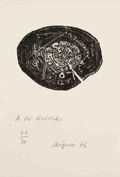 Ladislas Kijno (né en 1921)
A toi nature, 1976 Gravure au carborundum. Signée et datée en bas à droite et titrée en bas à gauche. Tirage à 30 exemplaires. 56 x 38 cm 23 exemplaires proposés. Seront divisés.