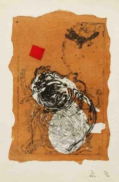 Lionel (né en 1949)
Car la nuit rouge Gravure au carborundum. Signée en bas à droite. Tirage à 30 exemplaires. 43 x 30 cm 9 exemplaires proposés. Seront divisés.