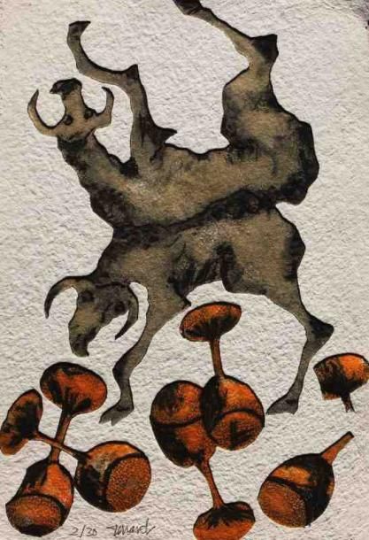 Emmanuel Renard (né en 1963)
Jaune Gravure au carborundum. Signée en bas au milieu. Tirage à 30 exemplaires. 57 x 38 cm 16 exemplaires proposés. Seront divisés.