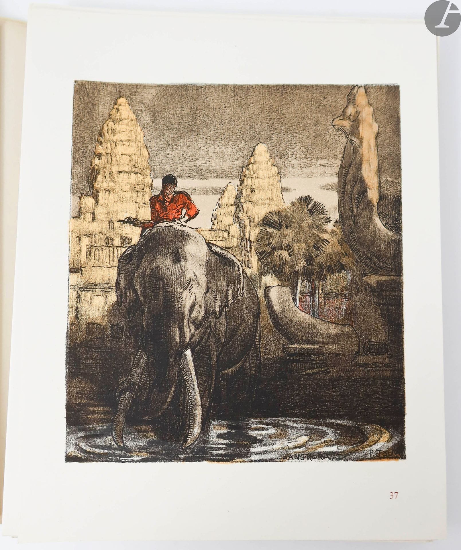[JOUVE (Paul)] - TERRASSE (Charles).
Paul Jouve.
Paris : Livre de Plantin, 1948. — In-8, en feuilles, couverture rempliée, chemise et étui de l'éditeur.

Édition originale tirée à 502 exemplaires plus quelques exemplaires hors commerce, de cette monographie consacrée à la vie et à l'œuvre de Paul JOUVE (1878-1973). Elle comprend de nombreuses reproductions d'œuvres de l'artiste, ainsi que 10 lithographies originales, en noir et en couleurs, dont 3 sur double page.

Un des 490 exemplaires sur papier vélin de Rives, celui-ci faisant partie des 340 ne comprenant que l'état terminé des illustrations.

Exemplaire parfaitement conservé, malgré une déchirure sans manque dans la marge inférieure du feuillet comprenant le portrait.